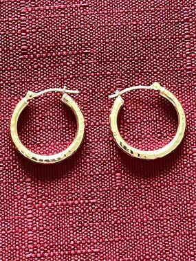 Vintage 14K JCM Hoop Earrings